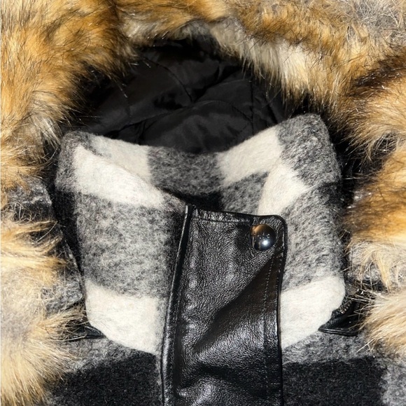 Joie Checkered Utility Jacket with Faux Fur Trim - Picture 4 of 4
